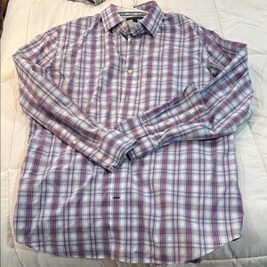Banana Republic Blue and Red Dress Shirt